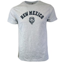 Unisex League T-Shirt New Mexico Lobos Shield Ash Gray