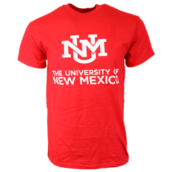 Unisex MV Sport T-Shirt UNM Interlocking The University Of New Mexico Red