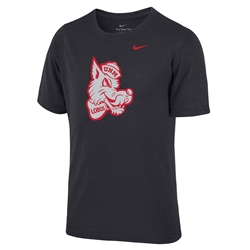 Youth's Nike T-Shirt Old School Lobo Logo Anthracite