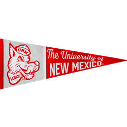 Sew Pennant 12x30 Old School Lobo Red/White/Gray