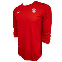 Men's Nike Long Sleeve T-Shirt Lobos Shield Red