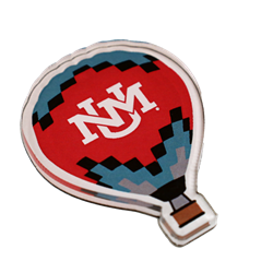 Cherry on Top Hot Air Balloon Magnet  - UNM Interlocking Logo