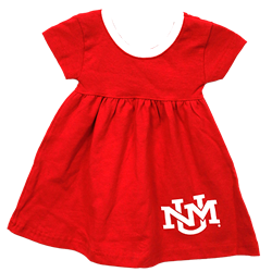 Toddler Girl T-Shirt Dress UNM Interlocking Red