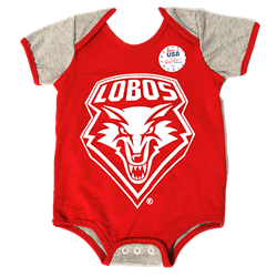 Infant Diaper Shirt Lobos Shield Red