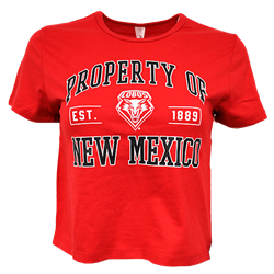 Women's ZooZatz Crop T-Shirt EST 1889 Red