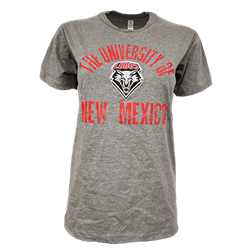 Unisex CI Sport T-shirt The University of New Mexico Lobo Shield Graphite Heather