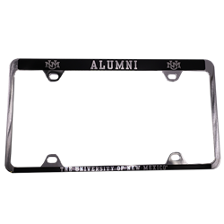 Metal License Plate Frame Alumni Black