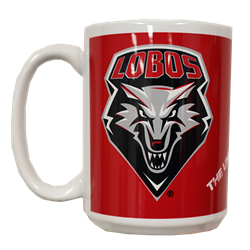 MCM Mug 15oz Lobos Shield White/Red