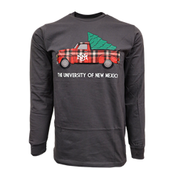 Unisex CI Sport Long SLeeve T-Shirt The University Of New Mexico Plaid Truck Charcoal