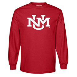 Unisex CI Sport Long Sleeve T-Shirt UNM Interlocking Red