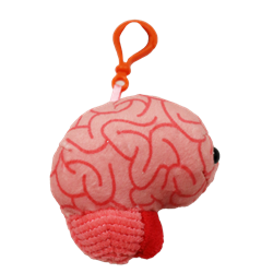 Giant Microbe Keychain Brain Organ