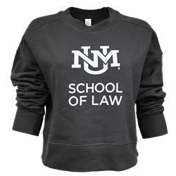 Women's District Crop Crew School of Law Charcoal