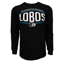 Unisex CI Sport Long Sleeve T-shirt The University Of New Mexico Lobos Black