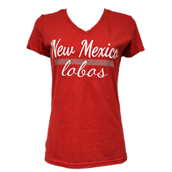 Women's CI Sport V Neck T-shirt New Mexico Lobos Red