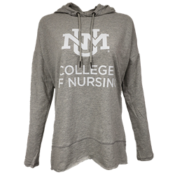 Women's District Hoodie College of Nursing Heather Grey