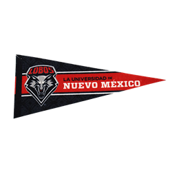 Sew Pennant 4x9 La Universidad De Nuevo Mexico Black