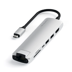 Satechi USB-C Slim Multiport Eternet Adapter Silver