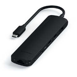 Satechi USB-C Slim Multiport Ethernet Adapter Black