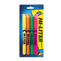 Ave Highlighthers Fluorescent Asst 4/pk