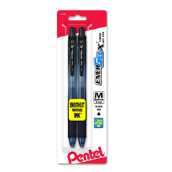 Pen Enegel Kuro rt Liquid Gel 0.7MM Black 2ct