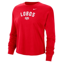 Women's Nike Long Sleeve T-Shirt Lobos Red