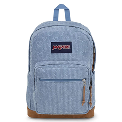 UNM Bookstore Jansport Right Pack Expressions Backpack Embossed Hearts Blue