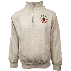 Unisex MV Sport 1/4 Zip Fleece UNM Lobos 1889 Paw Oatmeal