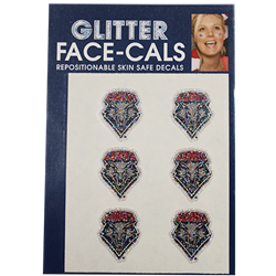 Glitter Face-Cals Lobo Shield