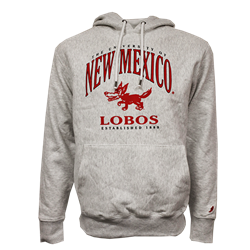 Men's League Hoodie UNM Lobos Vintage Louie Ash