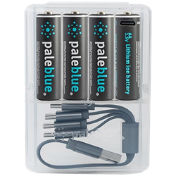 Paleblue Lithium Rechargeable AAA Batteries 4pk