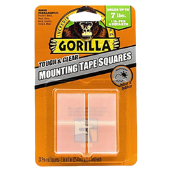 Gor Tape Mounting Squares 1" Double Sided 24ct Clear