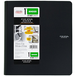 Mead Five Star Poly Binder 1" Assorted