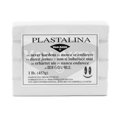 Van Plastelene Modeling Clay 1LB White