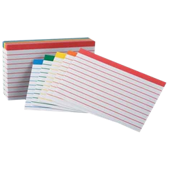 Ess Index Cards 3x5 Ruled Color Coded 100/pk