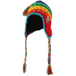 Unisex Logofit Tobbogan Yak Hat Lobos Shield Rainbow