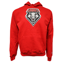 Men's Champion Fleece Hoodie Lobos Shield Scarlet