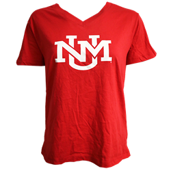 Women's Champion T-Shirt Core V Neck UNM Scarlet