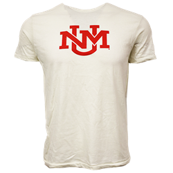 Men's Champion T-Shirt Tri Blend UNM Interlocking White