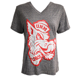 Women's League Vneck T-Shirt Intramural BF Vintage Louie Grey