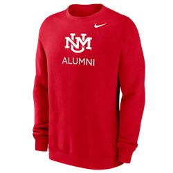 Men's Nike Fleece Crew UNM Alumni Red