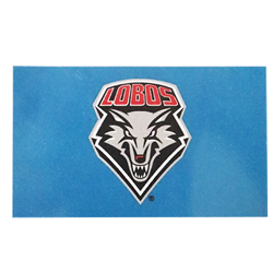 3'X5' Silk Screened Flag Lobos Shield Turquoise