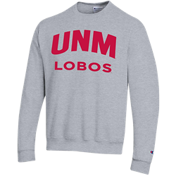 Men's Champion Crew Fleece UNM Lobos Heather Grey