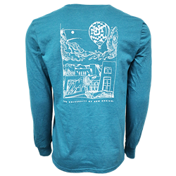 Unisex District Long Sleeve T-shirt Cherry on Top Heathered Teal