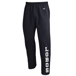 Men's Champion Pants Power Blend Open Bottom Lobos Black