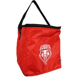 MCM Koozie Cooler Lobos Shield Red 8.5x10"