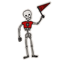 SDS Decal Rugged Skeleton with Pennant