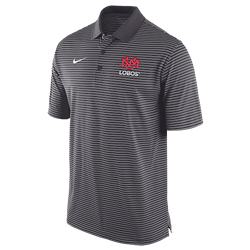 Men's Nike BCS Stadium Stripe Polo UNM Dark Gray