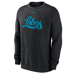 Men's Nike BCS Club Fleece Crew Lobos Black