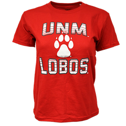 Youth's MV Sport T-Shirt Classic UNM Lobos Paw Red