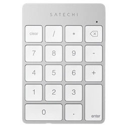 Satechi Aluminum Slim Rechargeable Bluetooth Keypad Silver